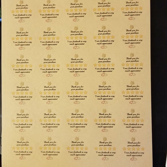 120 Labels Kraft Brown Thank You For Your Purchase - Picture 3 of 5